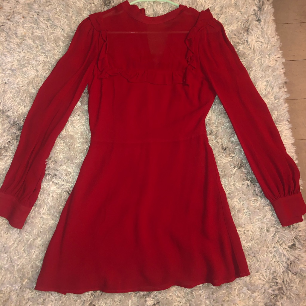 Reformation Red Bellflower Dress
